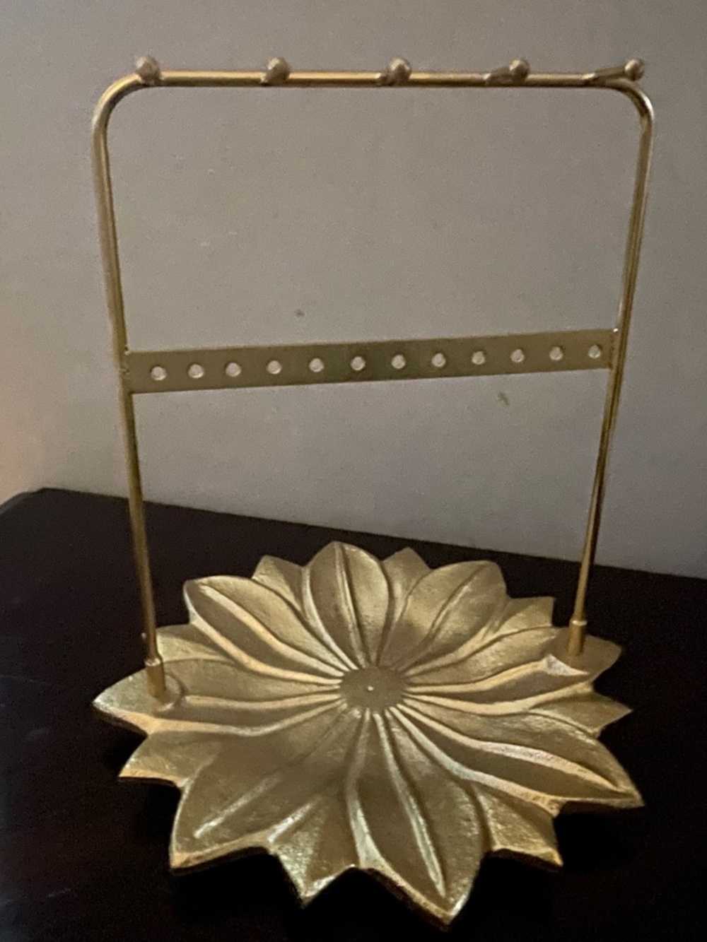 Gold Sunflower Jewelry Stand